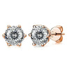 0.5-1ct D Color Moissanite Stud Earrings 925 Sterling Silver Gold Plated