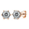 0.5-1ct D Color Moissanite Stud Earrings 925 Sterling Silver Gold Plated
