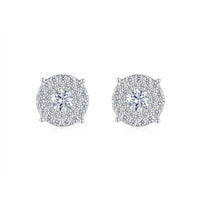 0.5Ct Moissanite Stud Earrings 925 Sterling Silver 18K Gold Plated Hypoallergenic