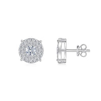 0.5Ct Moissanite Stud Earrings 925 Sterling Silver 18K Gold Plated Hypoallergenic