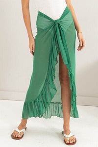 HYFVE Ruffle Trim Sarong Skirt Cover Up