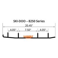 Woody’s Extender Trail III Flat-Top Carbide Runners — 4in, 60°, ESD3-8250