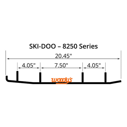 Woody’s Extender Trail III Flat-Top Carbide Runners — 4in, 60°, ESD3-8250