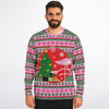 Awkward Flamingo Ugly Christmas Sweatshirt