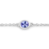1.65 Carat Genuine Tanzanite .925 Sterling Silver Bracelet