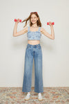 CHILL Pleat Straight Ankle Jeans HJ133 [FINAL SALE]
