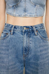 CHILL Pleat Straight Ankle Jeans HJ133 [FINAL SALE]