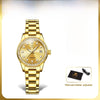 Women's Automatic Mechanical Diamond Dial Stainless Watch
