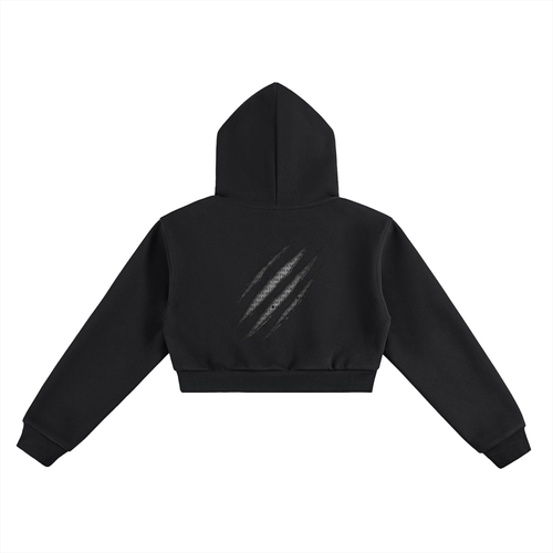 Claw Through Cropped Hoodie