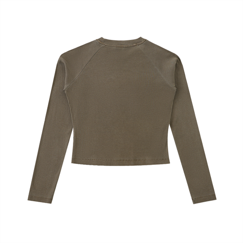 Phantom Cross Washed Long Sleeve Slim T-Shirt