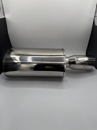 SPDZ1 World Spec 2.5 Inch Muffler Oval 2.5" Inlet 3.5" Outlet