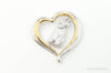 Designer BGE Gold Vermeil Schnauzer Heart Sterling Silver Pendant