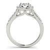 Square Shape Halo Diamond Engagement Ring in 14k White Gold (1 1/2 cttw)