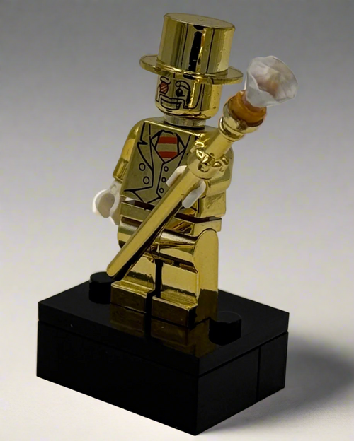 Golden Monopoly Money Man Custom Minifigure