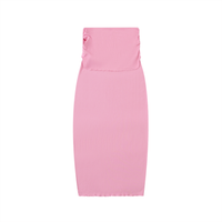 Dyed Washed Straight Hip-Hugging Slim Skirt