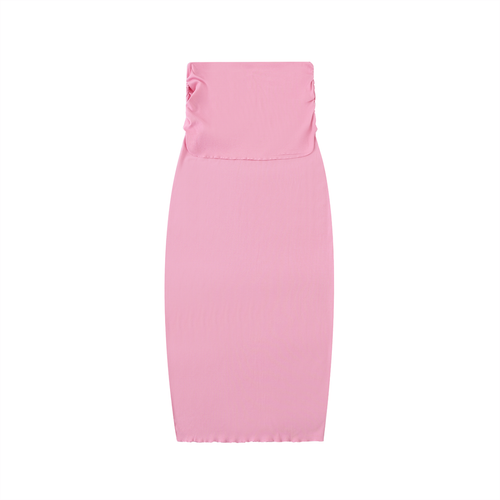 Dyed Washed Straight Hip-Hugging Slim Skirt