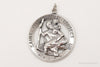 Antique Theda Saint Christopher Protect Us Sterling Silver Pendant