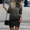 Wild West Chic Long-Sleeved High-Neck Irregular Dress for Cowgirls