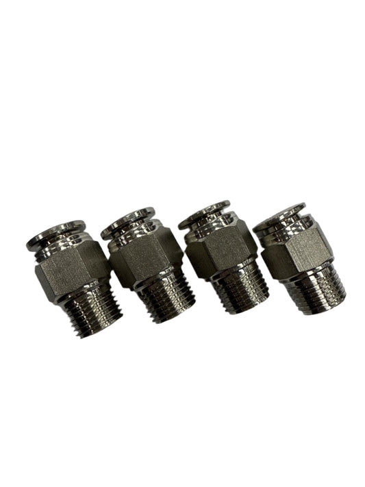 SPDZ1 1/8 NPT - 1/4 DOT Straight 4 Piece Heavy Duty Fitting Kit