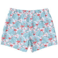 Flamingo Blue Floral Swim Trunks