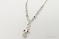 Designer Nicky Butler Moonstone Garnet Sterling Silver Necklace