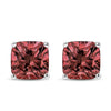 14K White Gold 1 1/2 Cttw Lab Grown Pink Cushion 4-Prong Set Classic Diamond Solitaire Stud Earrings (Pink Color, VS1-VS2 Clarity)