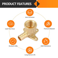 1/2" PEX-B Crimp Drop Ear Elbow (Lead Free)