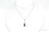 Garnet Cubic Zirconia Sterling Silver Necklace