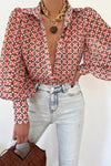 Long Sleeved Single Breasted Casual Top | Colorful Cowgirl Fashion for Every Day