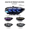 NTXGlow RGB Headlights S650 Style (2018-2023 Ford Mustang)