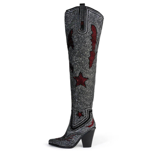 Crystal Luxe Rhinestone Boots