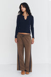 Ribbed Knit Cardigan in Navy