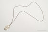 Antique Saint Christopher Protect Us Sterling Silver Pendant on Silver Necklace