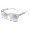 Bonnie: Polished Ivory Fade / Light Blue Chrome Flash Lens