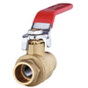 1/2" Sweat Ball Valve, Red (Lead Free)