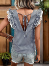 Sweet Cowgirl V-neck Striped Top – Casual & Cute Cowgirl Chic for Everyday Wear