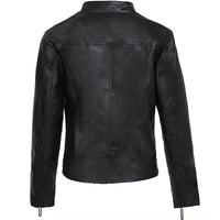Black Leather Motorcycle Jacket | Stylish and Warm for Bikers & Nightlife