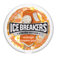 Ice Breakers Orange Cream Pop Limited Edition Sugar Free Mints 1.5 Oz