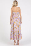 Mittoshop Floral Smocked Back Ruffled Hem Maxi Cami Dress