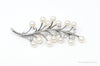 Antique K.T. Pearl Branch Sterling Silver Brooch Pin