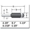 BOSCH 85268MC 3/8 In. x 1 In. Carbide-Tipped Double-Flute Flush Trim Router Bit