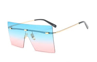 Oversized Luxury Graduent Elegnat Woman and Lady Sunglasses In Retro Vintage Modern Style Sunglasses  Rimless Eyewear oculos de sol SUnglasses With UV400Protection