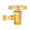 1/2" Nominal (5/8" OD) Comprx 3/8" OD Compr. Angle Stop Valve, Multi Turn, Brushed Brass (Lead Free)