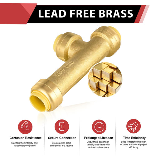 1/2" Push Fit Slip Tee