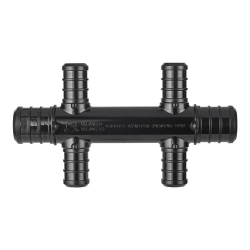30 Pcs PEX-B Crimp 3/4" Inlet x 1/2" Outlet Open Manifold, Opposing Port (4 port)