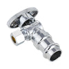 1/2" Press x 3/8" OD Compr. Angle Stop Valve, 1/4 Turn (Lead Free) Plumbingsell