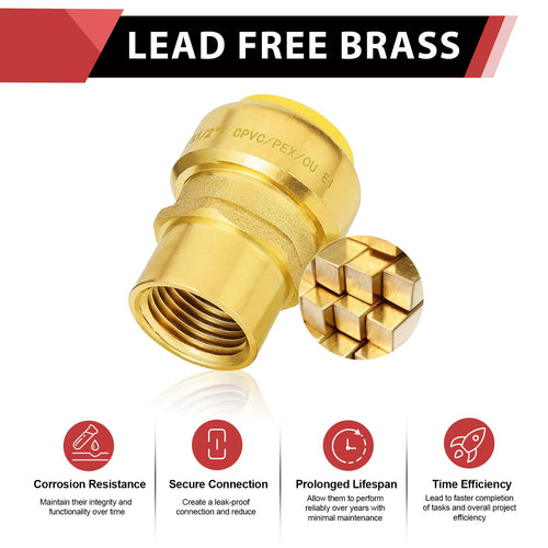 1" x 3/4" F Push Fit Female Adapter