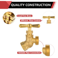 10 Pcs Heavy Duty 1/2" FIP x 3/4" MHT No-Kink Hose Bibb (Lead Free) Plumbingsell