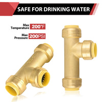 3/4" Push Fit Slip Tees Plumbingsell