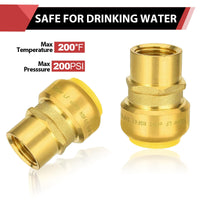 1" x 3/4" F Push Fit Female Adapter